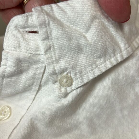 J. Crew Factory H4726 White slim flex oxfort NWT size medium - Picture 5 of 8